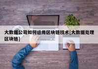 大数据公司如何运用区块链技术[大数据处理区块链]